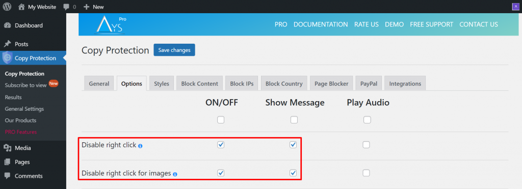Hotlink-Schutz im Plugin „Copy Protection“ aktivieren.