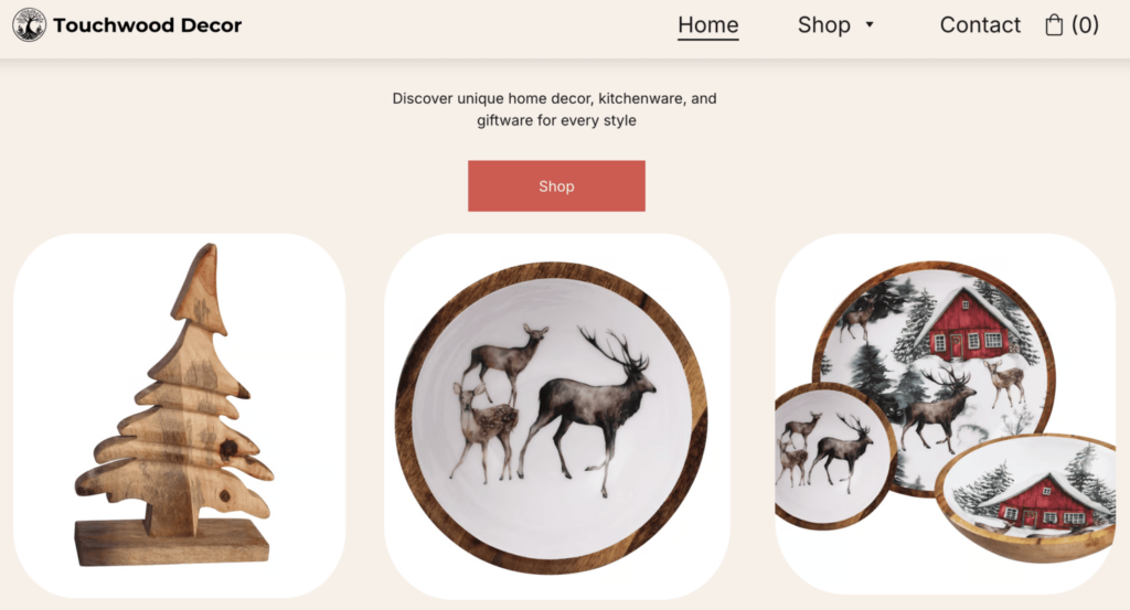 Startseite von Touchwood Decor