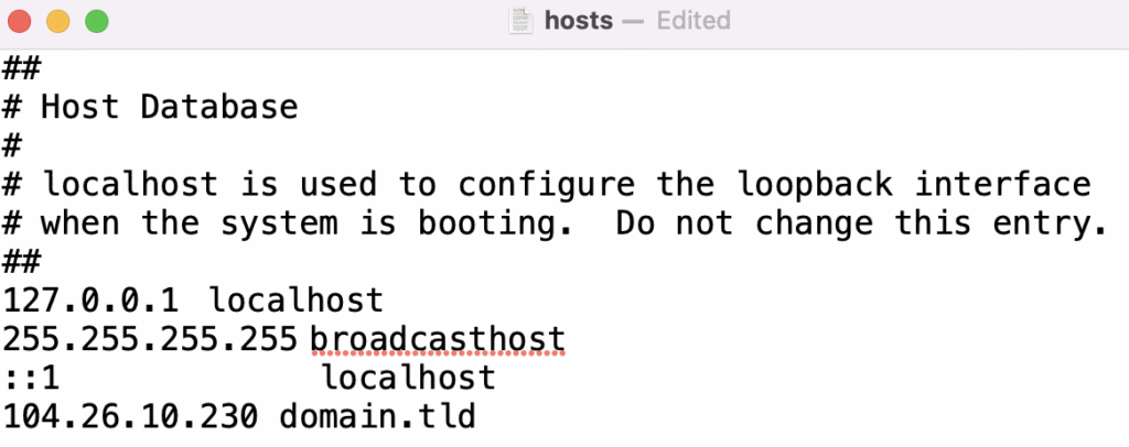 Die Hosts-Datei in macOS