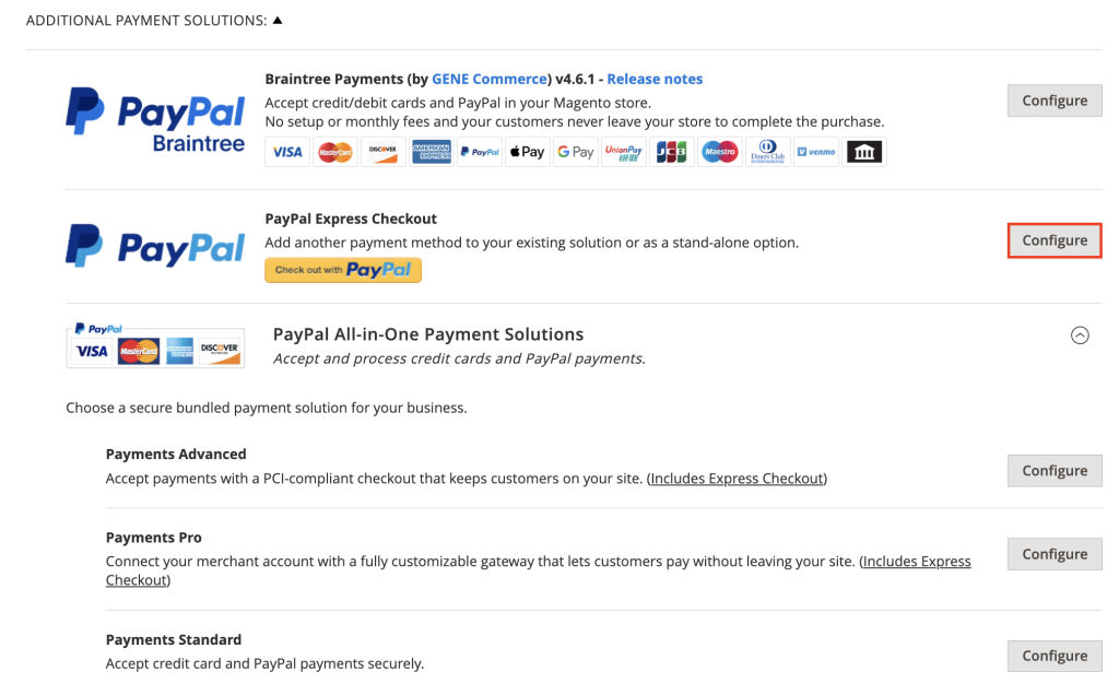 PayPal Express Checkout in Magento 2 konfigurieren