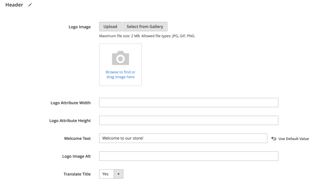 Den Willkommenstext in Magento 2 anpassen