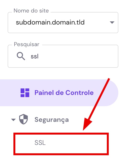 La configuración de SSL en el área de gestión del sitio web