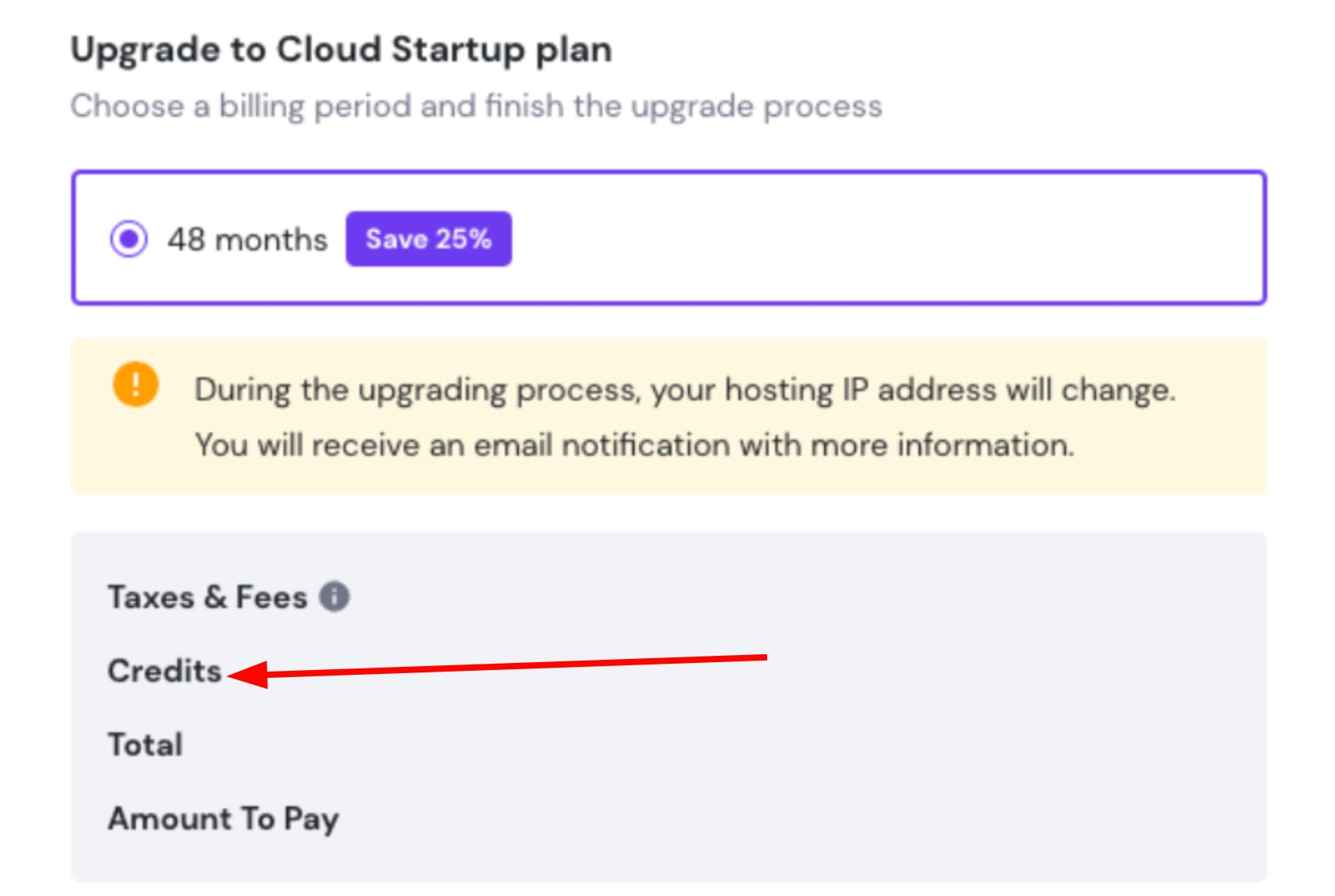 Pagar con saldo de Hostinger