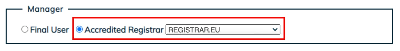 Changing the domain owner's contact details for .ES domains