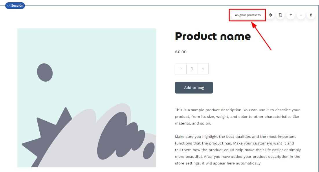 Asignar producto único para mostrar con el Creador de Sitios Web Hostinger