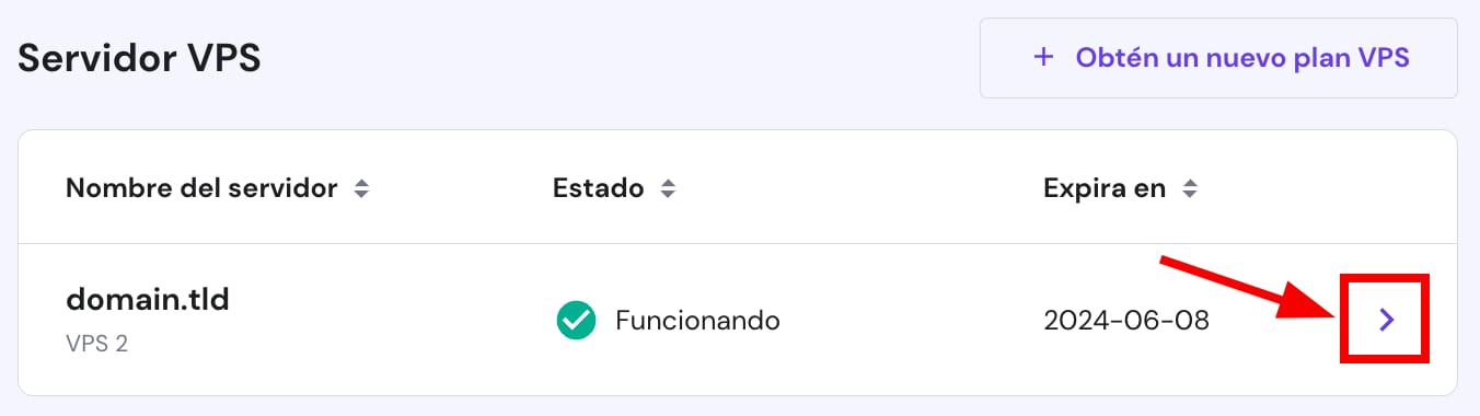 Accediendo al panel de control del VPS