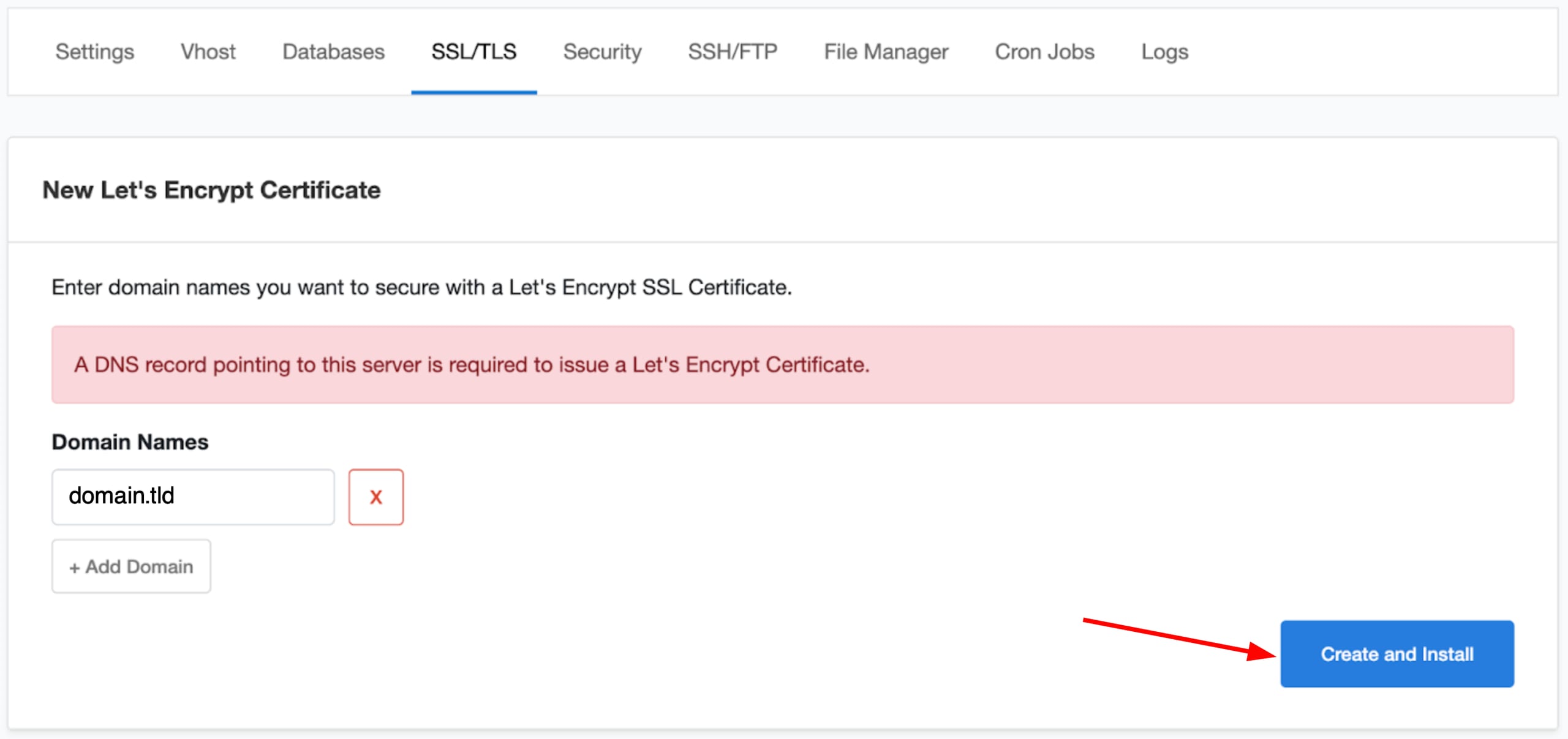 Installing an SSL on a VPS with CloudPanel