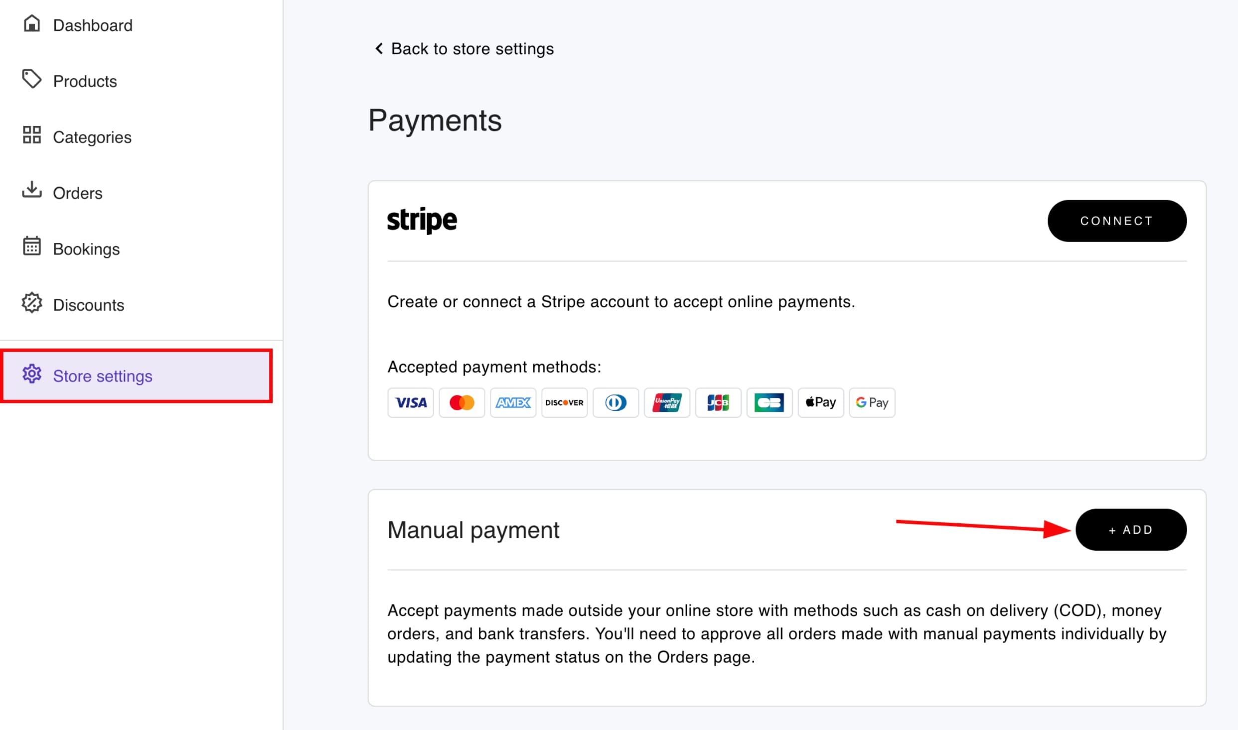 Setting up payment methods in Hostinger Website Builder