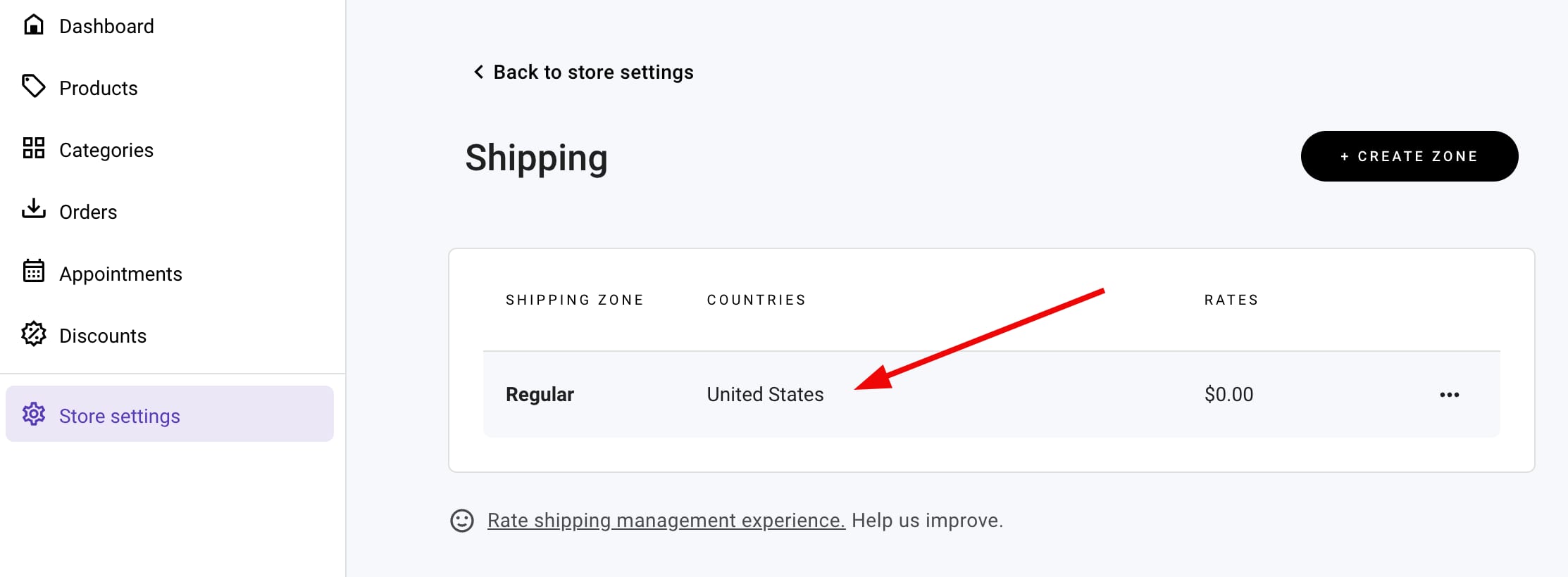 Creating and managing shipping zones in Hostinger Website Builder