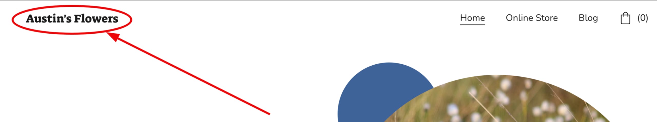 An example of the wordmark logo