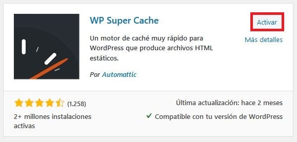 Activando plugins en WordPress