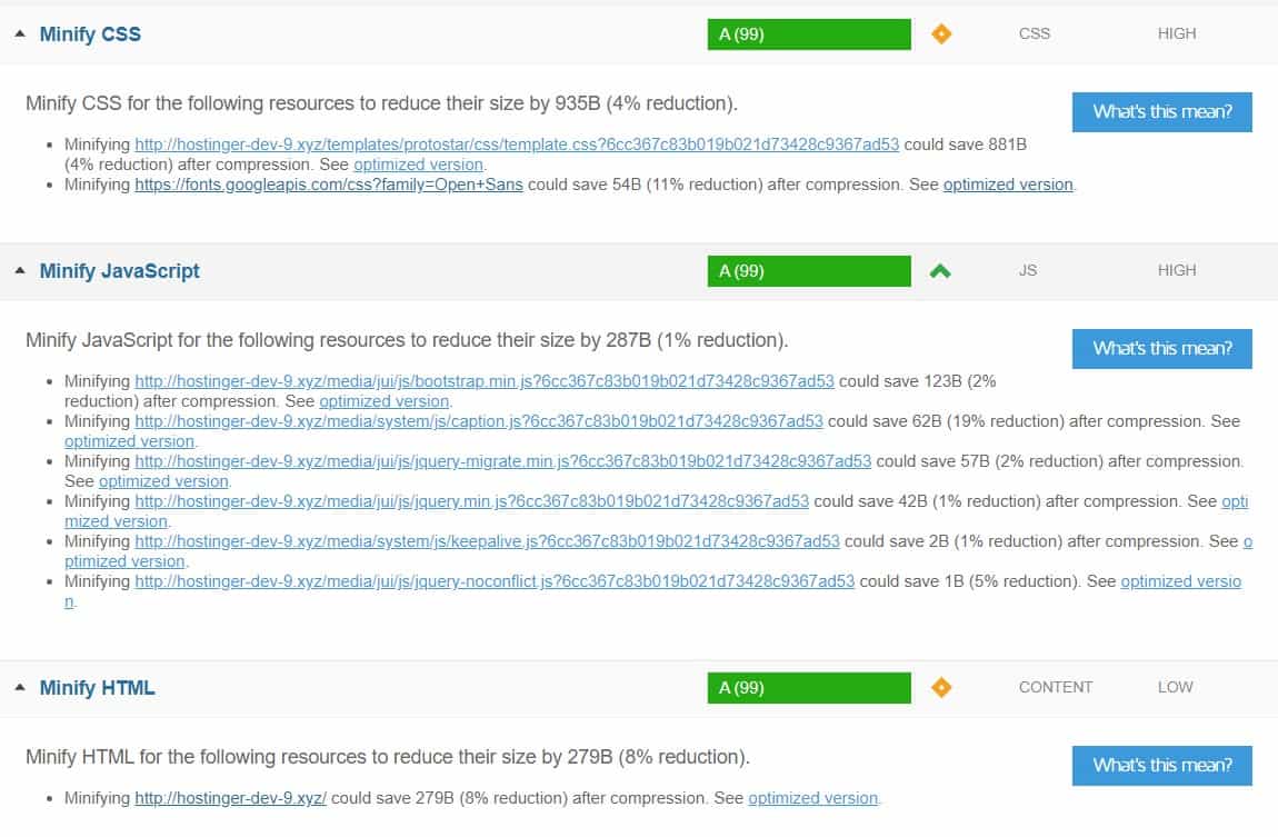 Sitio web de GTMetrix