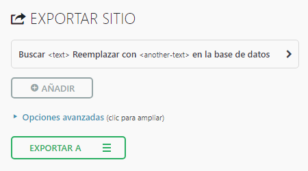 Exportar sitio con All-in-One WP Migration