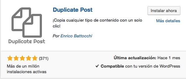 Plugin Duplicate Post de WordPress