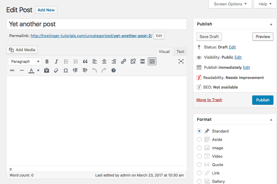 Ejemplo de entrada clonada en WordPress