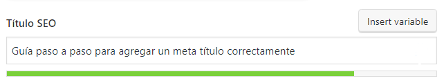 Ejemplo de meta título SEO en Yoast SEO