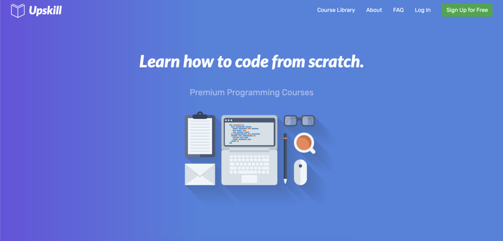 Imagen del sitio web Upskill