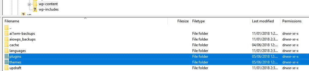 Tu carpeta de temas y plugins de WordPress.