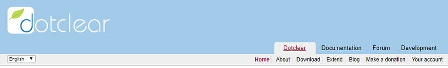 Página de Dotclear.