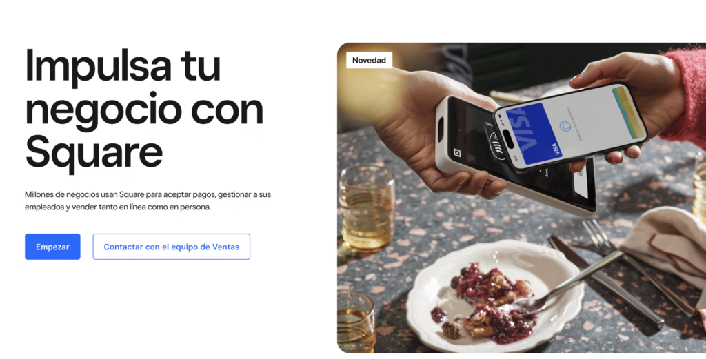 Sitio web de Square Online