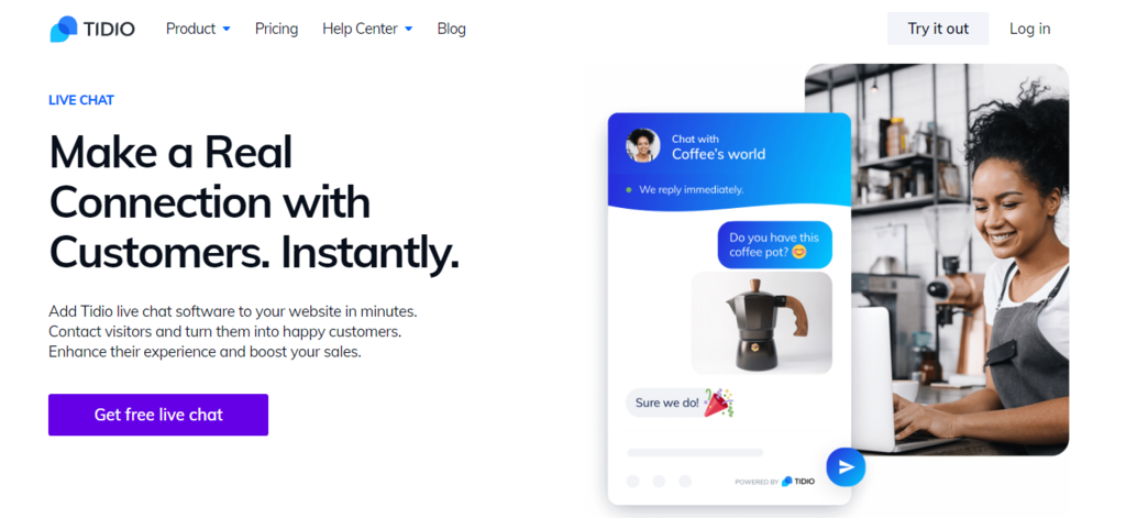 Plugin de chat para WordPress Tidio.