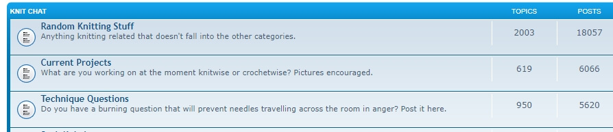 Ejemplo de un foro de tejido.