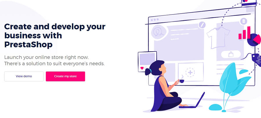 La página de inicio de PrestaShop.