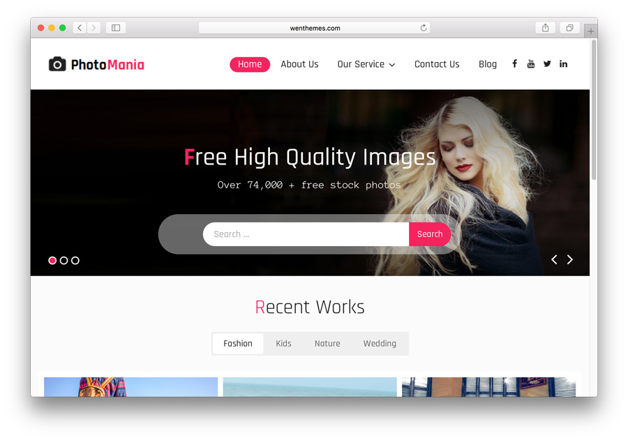 Tema de WordPress Photomania