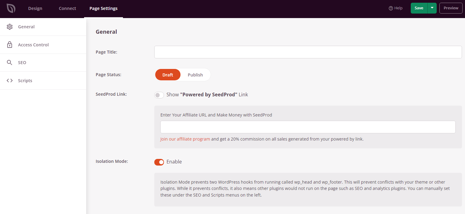 Configuración de SeedProd