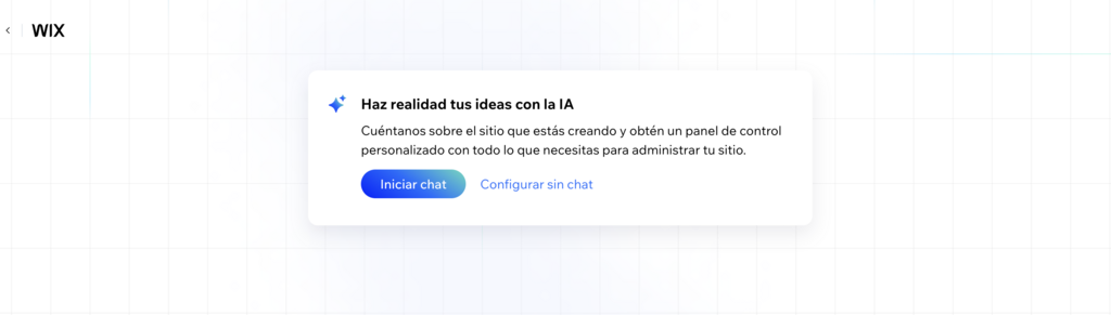 Creador web con IA de WIX