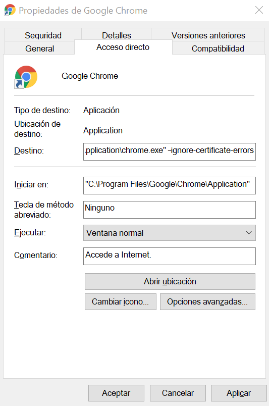 Cómo ignorar el error de certificado SSL en Chrome