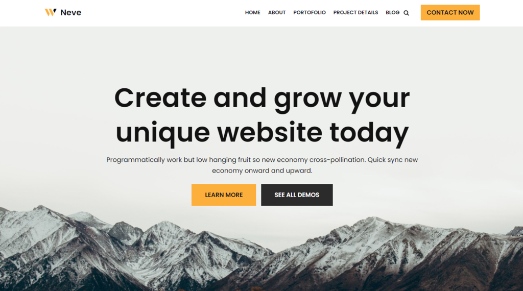 Tema para videos de WordPress Neve