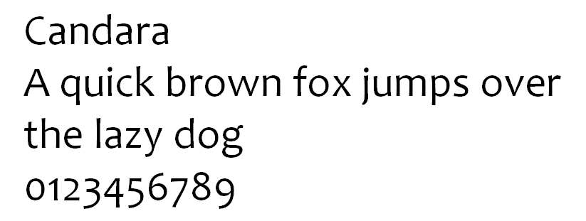 Tipografía Candara
