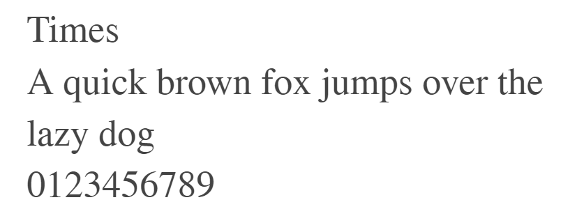 Fuente HTML Times