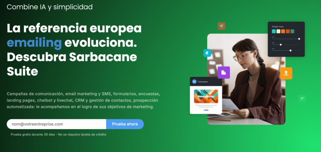 Sitio web de Sarbacane