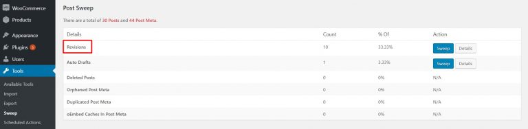 Eliminar revisiones de WordPress con WP-Sweep