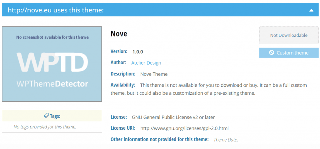 wpthemedetector herramienta de detección de temas de wordpress