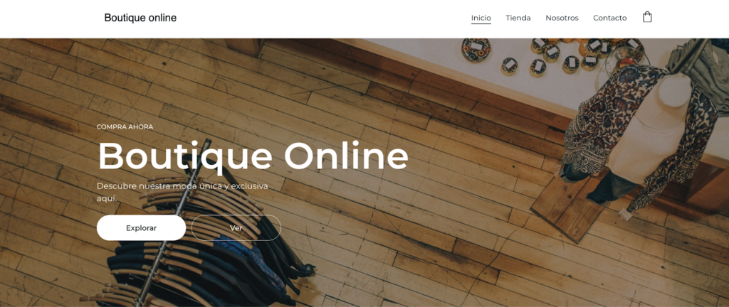 Ejemplo de tienda ropa online creada con HWB