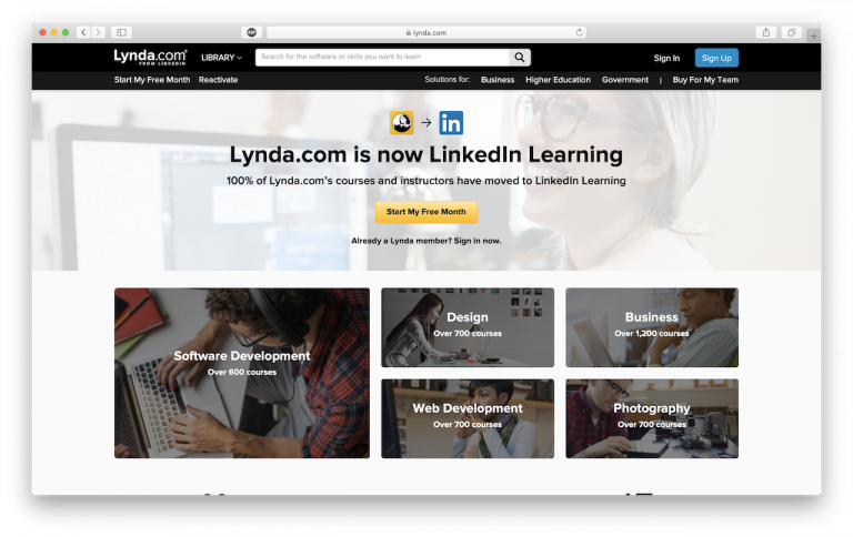 Lynda come sitio para ayudar a los usuarios a usar WordPress