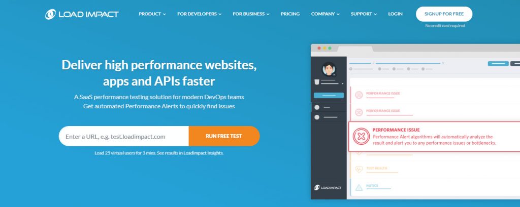 Herramienta de prueba de velocidad loadimpact