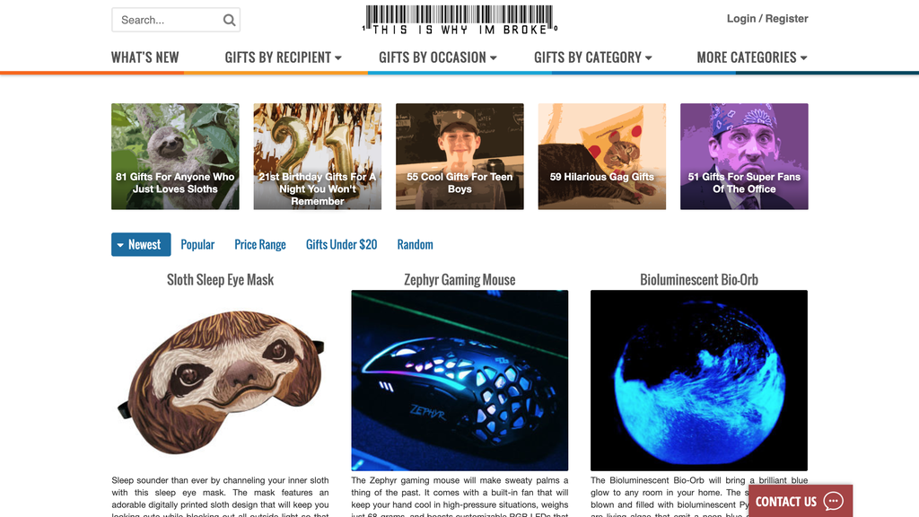 Página de inicio de This is why I'm broke