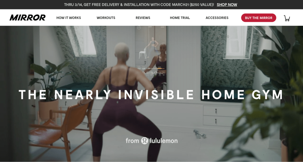 Ejemplo de home del sitio Mirror