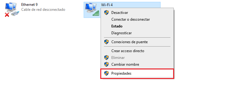 Propiedades de la red de Internet