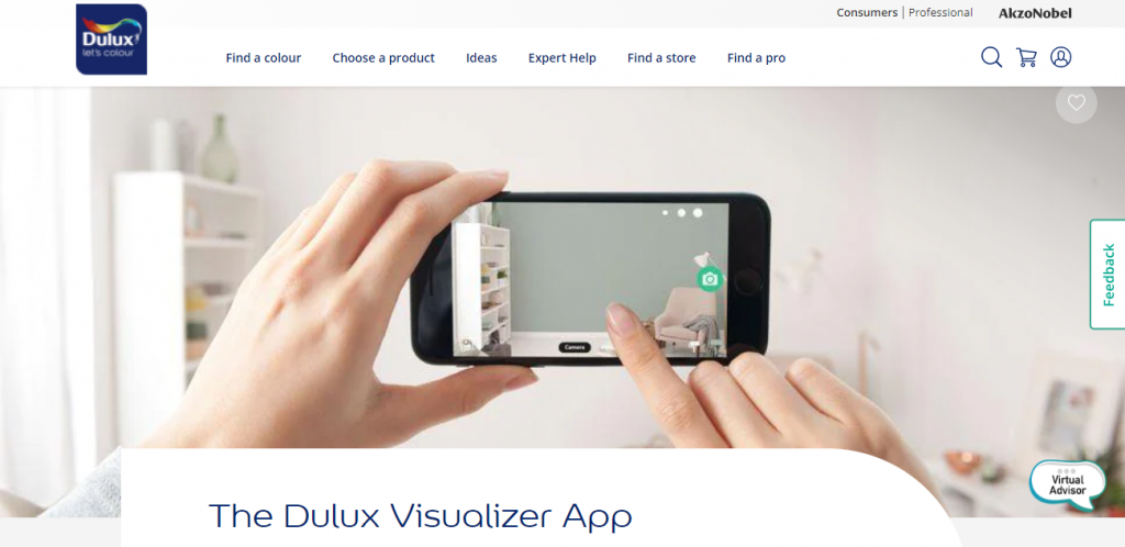 Página de inicio Dulux