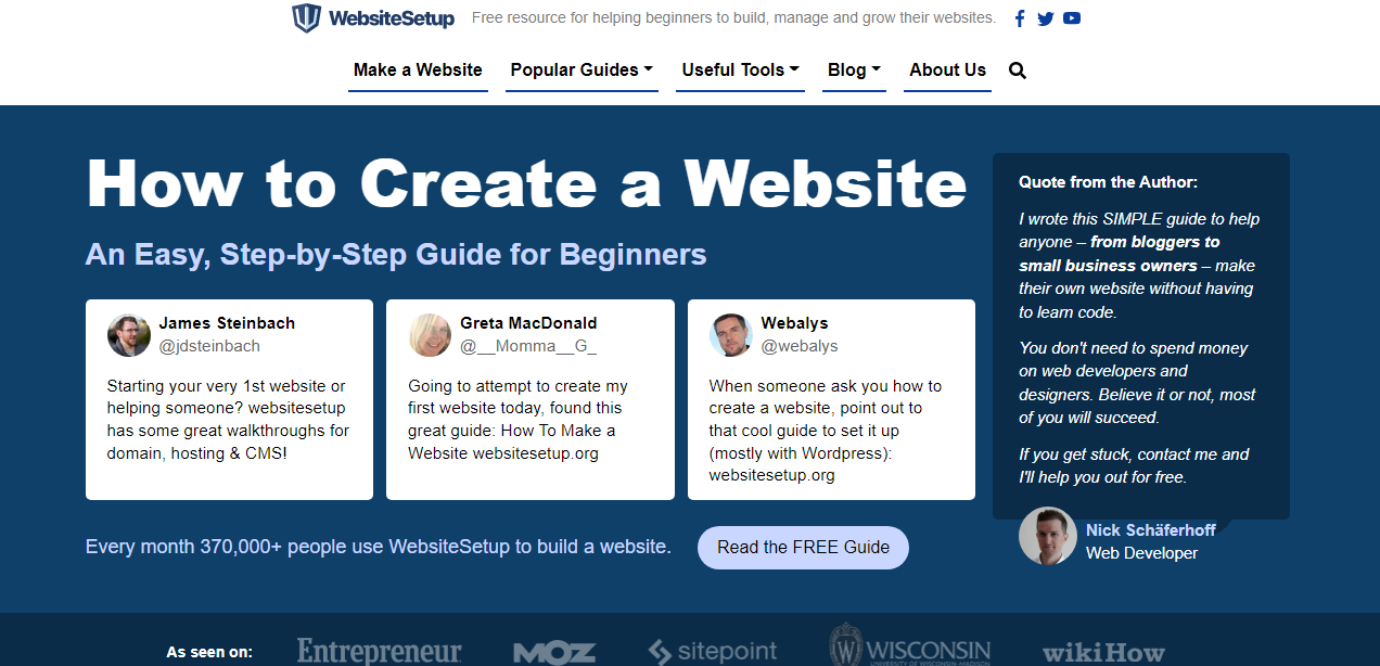 Sitio web de WebsiteSetUp