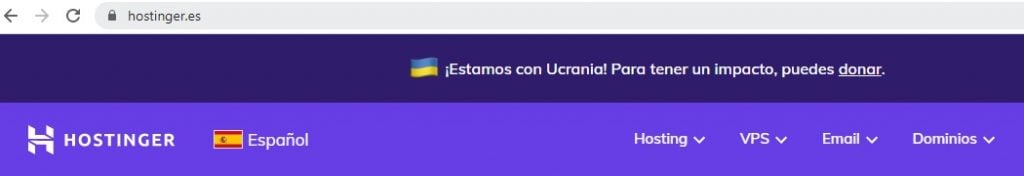 Ejemplo de página segura (hostinger.es)