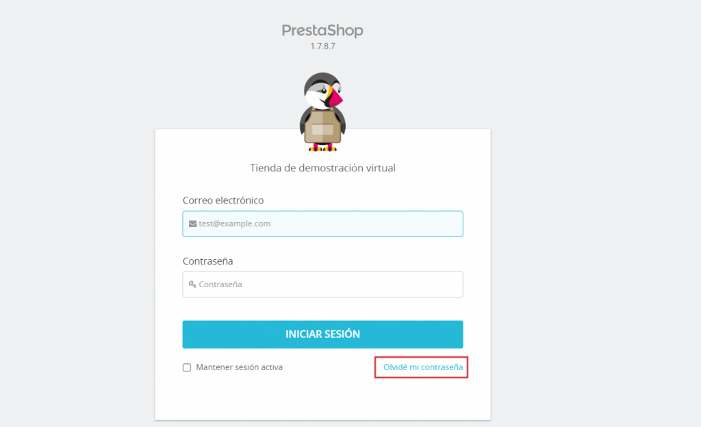 Olvidé mi contraseña en PrestaShop