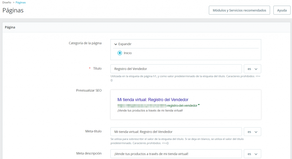 Personalización de nuevas páginas en PrestaShop