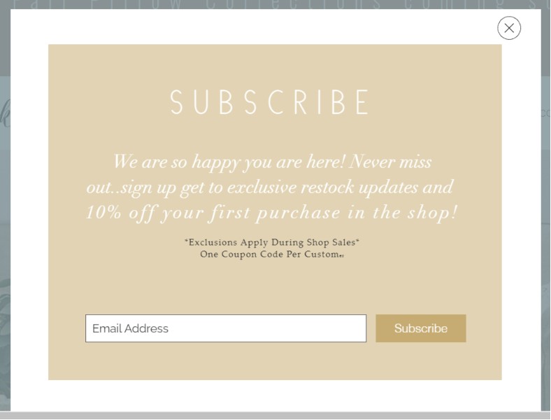 Ejemplo de banner de suscripciones para campaña de marketing