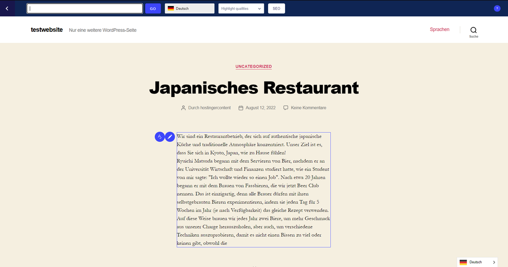 Editor visual de Weglot